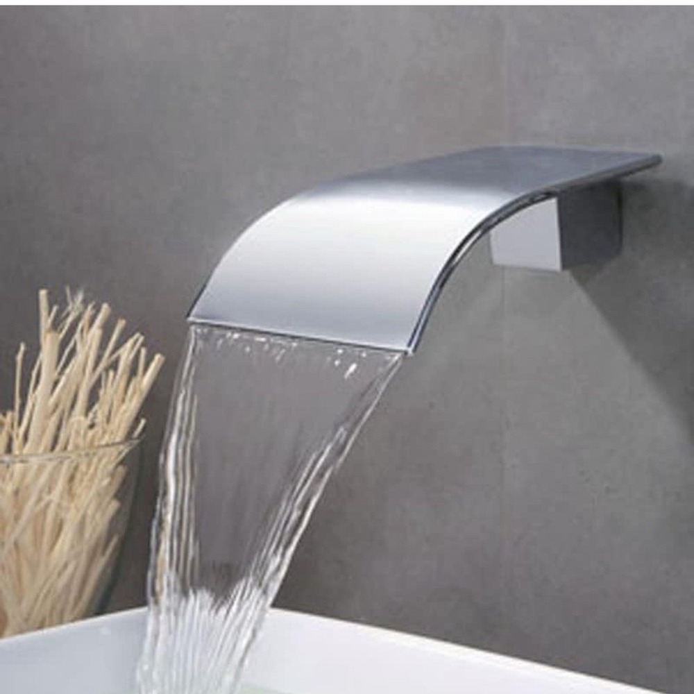 High Flow Tub Spout Wall Mounted Bathtub Faucet Filler Waterfall Spout for Ba...